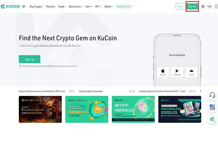 آموزش پلتفرم تبادل کوکوین ساختن حساب در صرافی کوکوین
