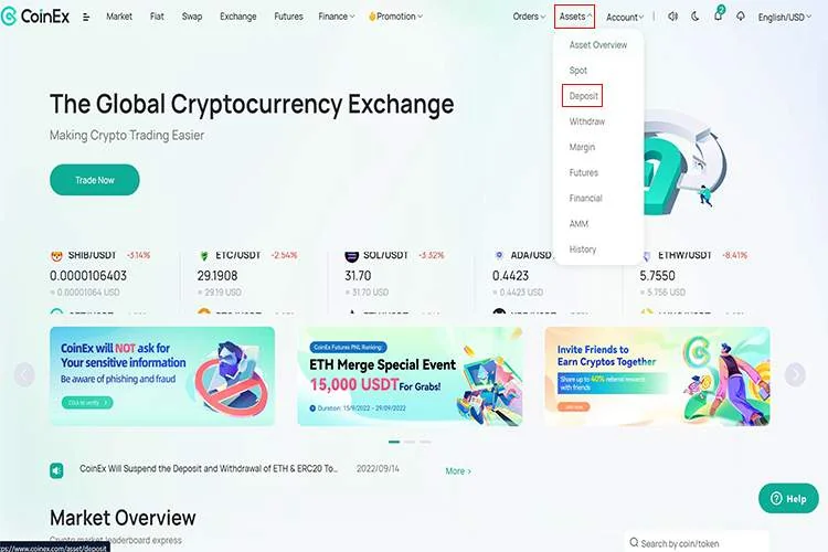 آموزش پلتفرم تبادل کوینکس واریز و برداشت کوینکس