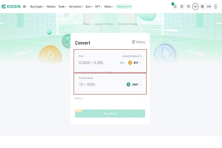 آموزش پلتفرم تبادل کوکوین قابلیت Convert در کوکوین