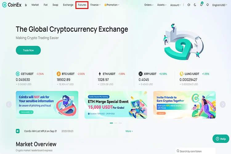 آموزش پلتفرم تبادل کوینکس معاملات فیوچرز