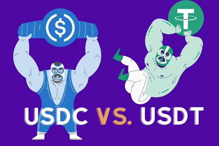 تفاوت تتر (USDT) و یو اس دی کوین (USDC)؛ دو استیبل کوین برتر بازار مقایسه تتر (USDT) و یو اس دی کوین (USDC)